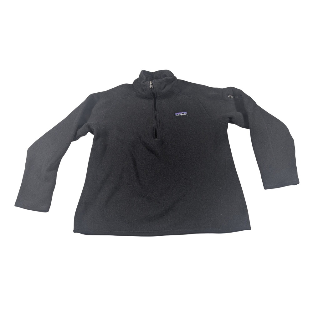 Patagonia Fleece Pullover Mens XL Black Better Sweater 1/4 Zip Jacket Midweight